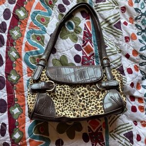 Y2K 2000s small cheetah print handbag